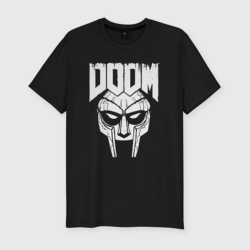 Мужская slim-футболка Doom mask / Черный – фото 1