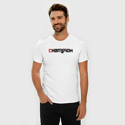 Футболка slim-fit Champion, цвет: белый — фото 2
