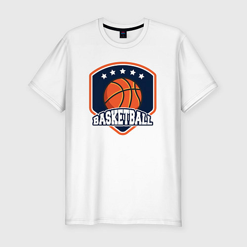 Мужская slim-футболка Stars basketball / Белый – фото 1