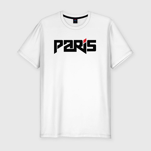 Мужская slim-футболка City Paris / Белый – фото 1