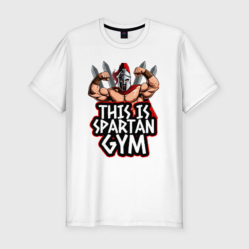 Мужская slim-футболка Spartan gym / Белый – фото 1