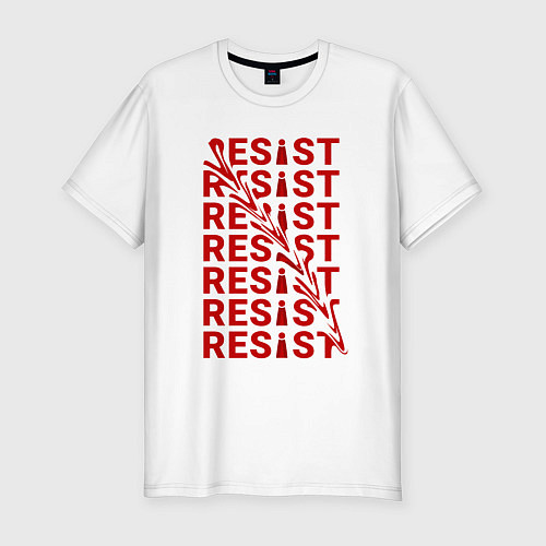 Мужская slim-футболка Resist - Рассказ служанки / Белый – фото 1