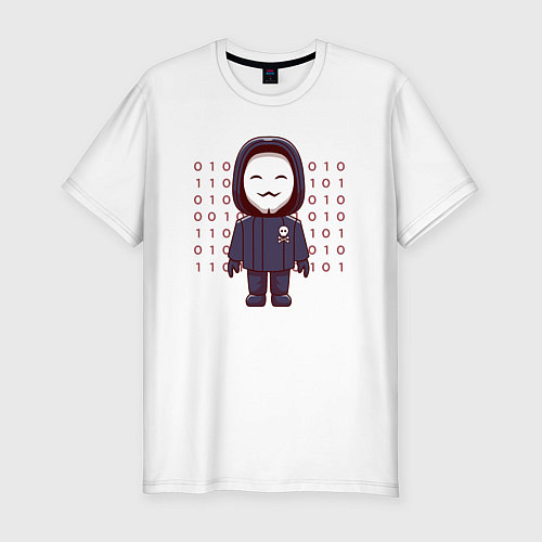 Мужская slim-футболка Anonymous gamer / Белый – фото 1