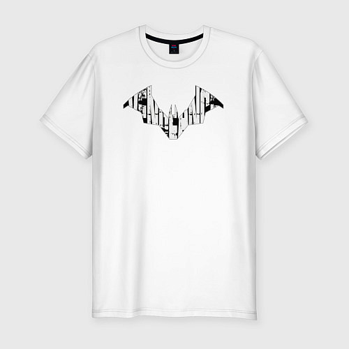 Мужская slim-футболка Batman logo: Vengeance / Белый – фото 1