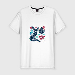 Футболка slim-fit Фенёк абстракция, цвет: белый