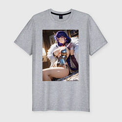 Футболка slim-fit Raiden Shogun в откровенном наряде, цвет: меланж