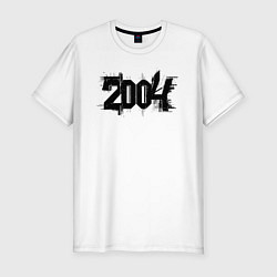 Футболка slim-fit 2004 в стиле техно, цвет: белый