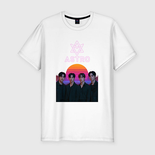 Мужская slim-футболка Astro retro / Белый – фото 1