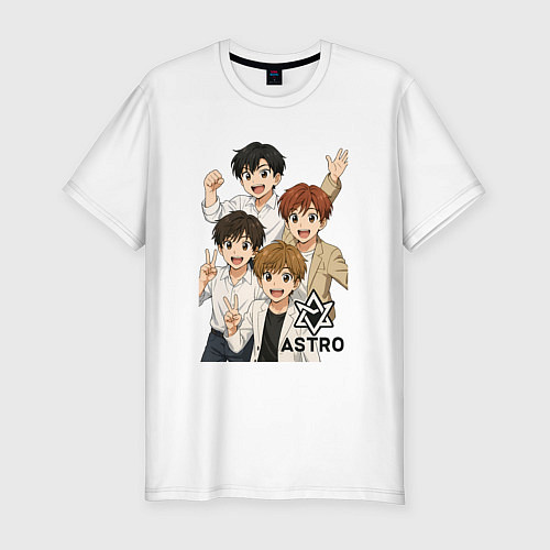 Мужская slim-футболка Astro аниме стиль / Белый – фото 1