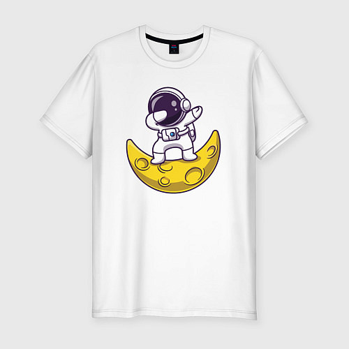 Мужская slim-футболка Space dab / Белый – фото 1