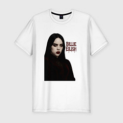 Футболка slim-fit Билли Айлиш готический стиль, цвет: белый