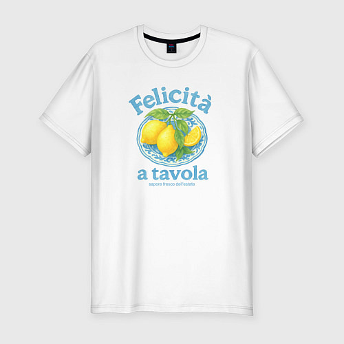 Мужская slim-футболка Felicita a tavola / Белый – фото 1
