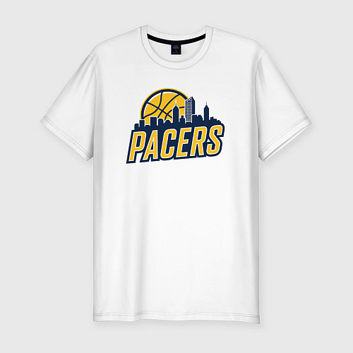 Мужская slim-футболка Pacers city / Белый – фото 1