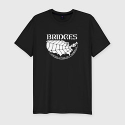 Футболка slim-fit Bridges logo, цвет: черный