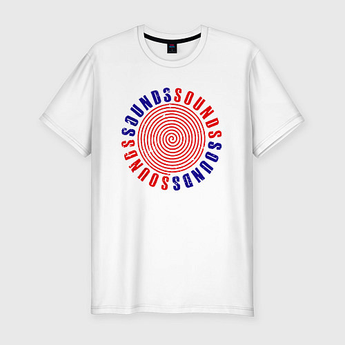 Мужская slim-футболка Курт кобейн старый саунд / Белый – фото 1