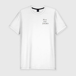 Мужская slim-футболка Друзья художники how you doin