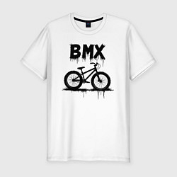 Футболка slim-fit BMX мощный и динамичный, цвет: белый