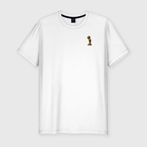 Мужская slim-футболка Кобе Брайант номер 8 / Белый – фото 1