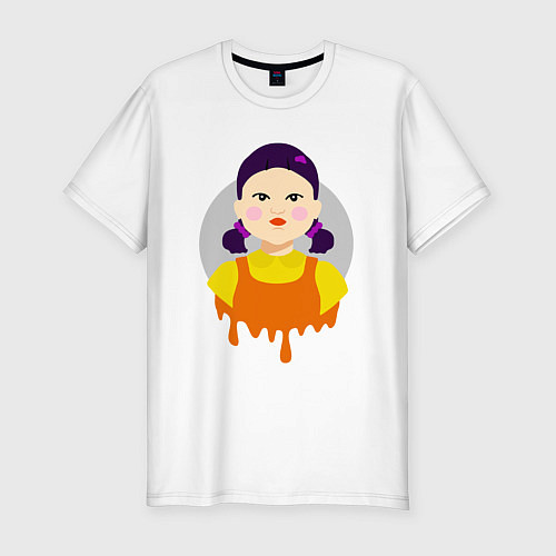 Мужская slim-футболка Кукла убийца / Белый – фото 1