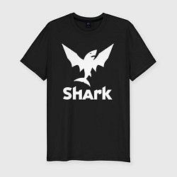 Мужская slim-футболка Лого летающая акула
