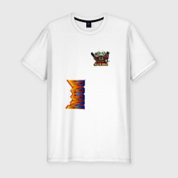 Футболка slim-fit Doom персонаж из игры, цвет: белый