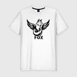 Мужская slim-футболка Крылатая лиса