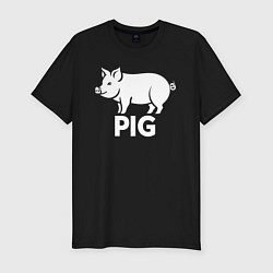 Футболка slim-fit Городская Свинья, цвет: черный