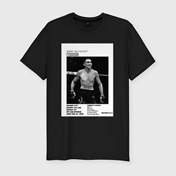 Футболка slim-fit Тони Фергюсон постер, цвет: черный