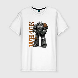Мужская slim-футболка Стальной космический десантник