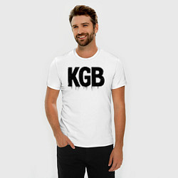 Футболка slim-fit КГБ черной краской, цвет: белый — фото 2