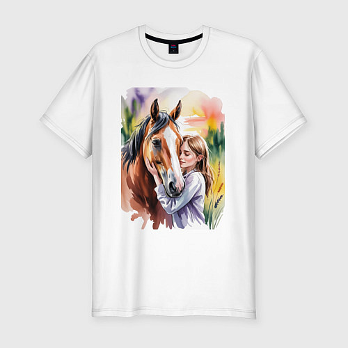 Мужская slim-футболка Доверие / Белый – фото 1