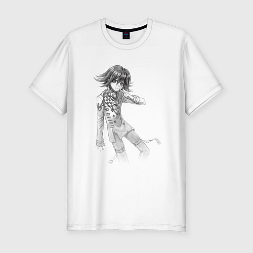 Мужская slim-футболка Данганронпа V3 - Кокичи Ома / Белый – фото 1