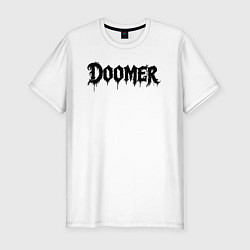 Футболка slim-fit Doomer граффити, цвет: белый