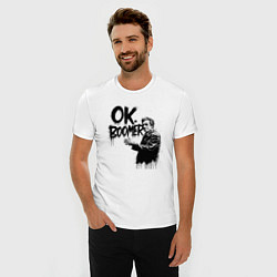 Футболка slim-fit Ok бумер с мужчиной, цвет: белый — фото 2