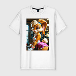 Футболка slim-fit Лола Банни в баре, цвет: белый