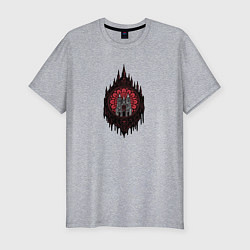 Мужская slim-футболка Готический абстрактный собор