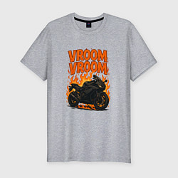 Футболка slim-fit Vroom Vroom Moto, цвет: меланж