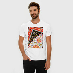 Футболка slim-fit Уголок пиксельного ковра, цвет: белый — фото 2