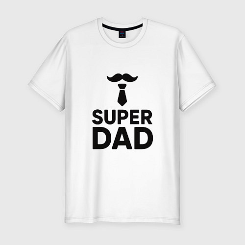 Мужская slim-футболка Superdad / Белый – фото 1