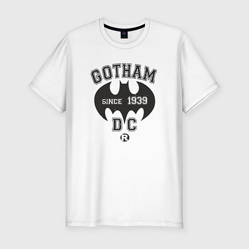 Мужская slim-футболка Gotham city 1939 / Белый – фото 1