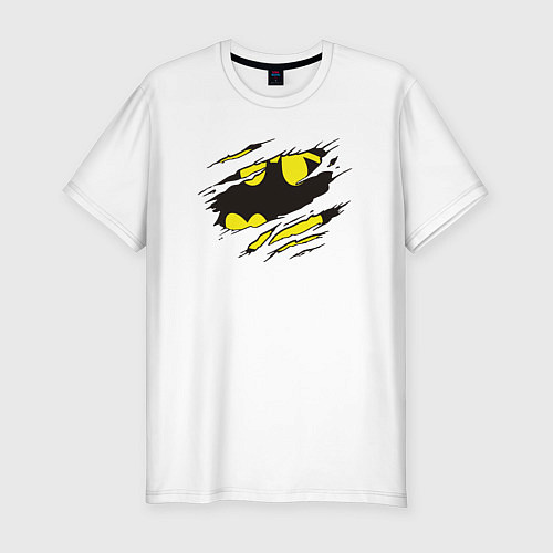 Мужская slim-футболка Body Batman / Белый – фото 1
