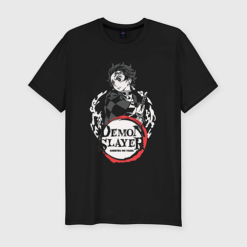 Мужская slim-футболка Тандзиро кун / Черный – фото 1
