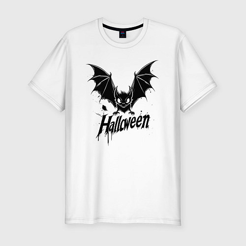 Мужская slim-футболка Ночная стражница Хэллоуина / Белый – фото 1