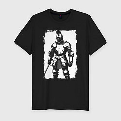 Футболка slim-fit Рыцарь с мечом, цвет: черный