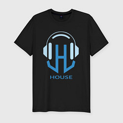 Футболка slim-fit Логотип House Music, цвет: черный