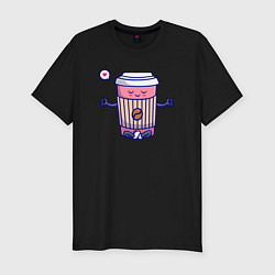 Мужская slim-футболка Coffee relax