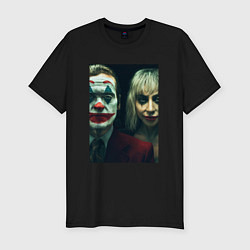 Мужская slim-футболка Джокер и Харли Квинн