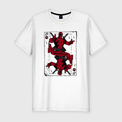 Футболка slim-fit Deadpool poker, цвет: белый