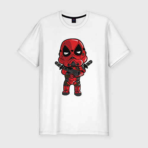 Мужская slim-футболка Trooper Deadpool / Белый – фото 1
