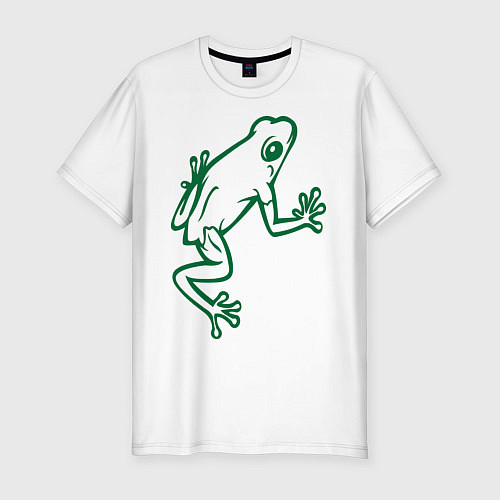 Мужская slim-футболка Лягушка / Белый – фото 1